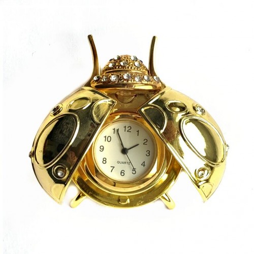 Настольный металический сувенир с часами 