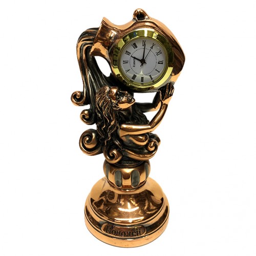 Статуэтка 1135  Часы-Знак зодиака Водолей 15 см