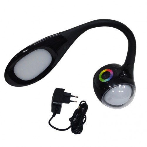 Настолная лампа LED с музыкой, BL-052  BlueTooth RGB , чёрная, 14*11*50см S-003-H, вес 1,5кг