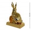 Фигурка Кролик позолоченный с пожеланием УДАЧИ и монеткойй