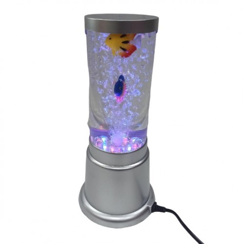 Лампа аквариум с рыбками  A16  (24) 40см, d=8см, с LED подсветкой